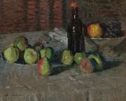 Alexej von Jawlensky Stilleben mit Apfeln und Flasche Spain oil painting artist